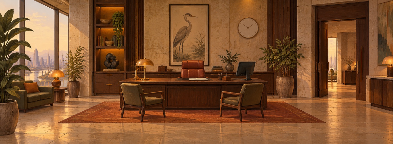 The Chief People Office with carefully arranged executive furniture.