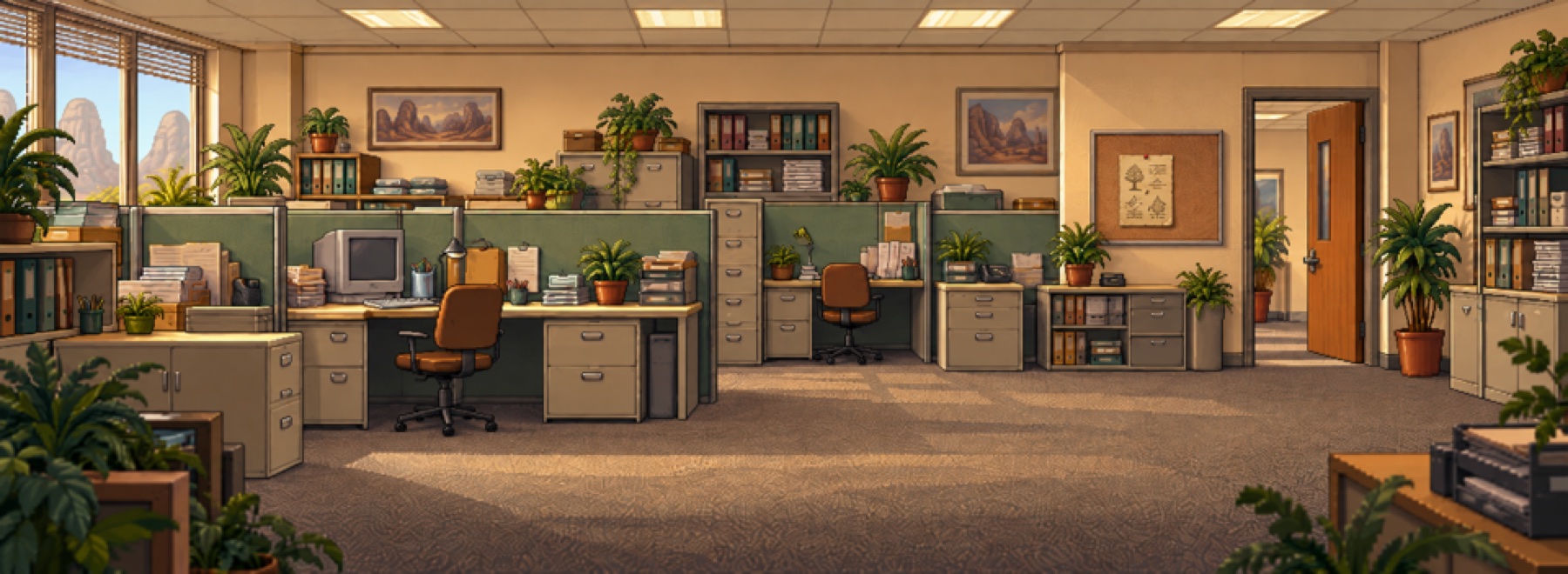A room from CaveOS, a point-and-click adventure in development